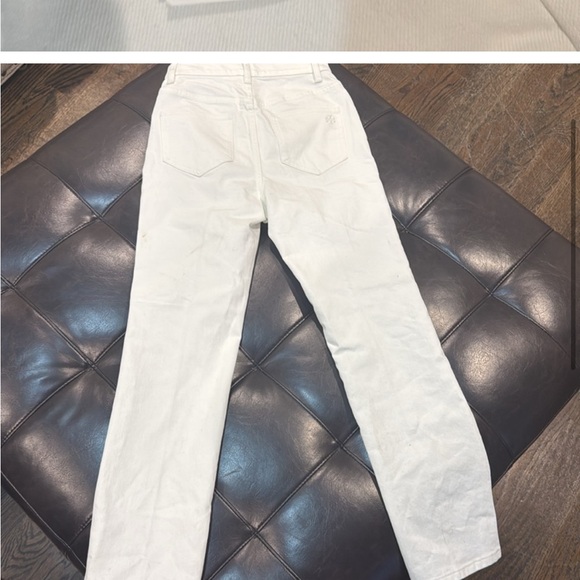 White High-Waisted Button-Fly Pants - Picture 4 of 4